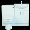 White Gloss W/C and Vanity Unit