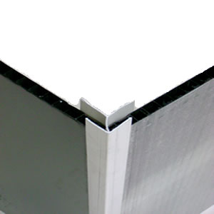 Silver External Corner for PVC Panels